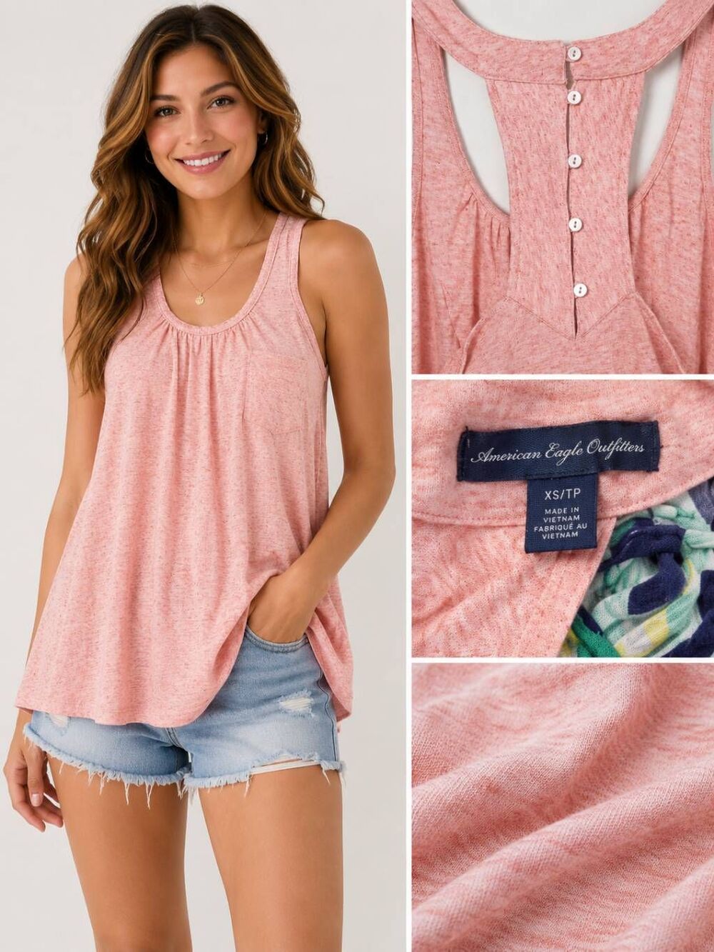 American Eagle XS Pink Top